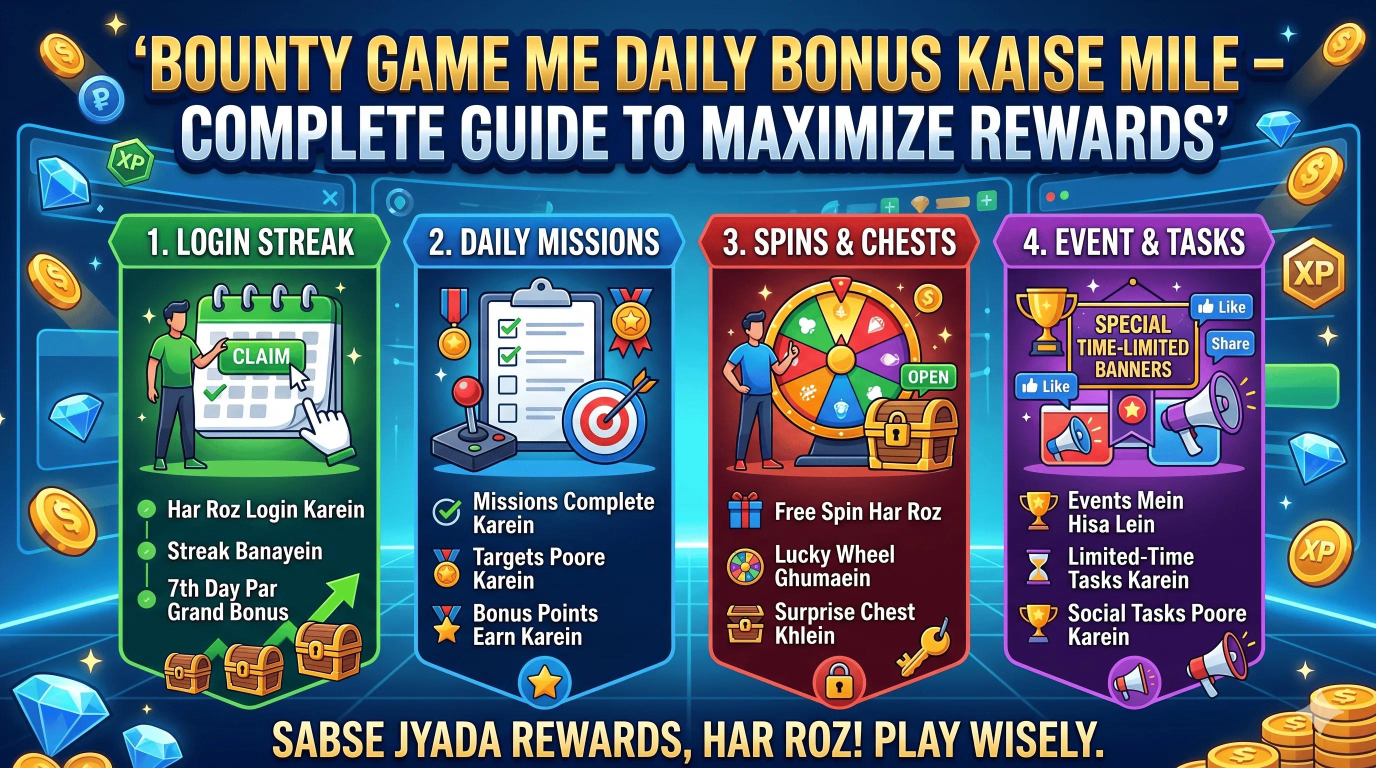Bounty Game Me Daily Bonus Kaise Mile